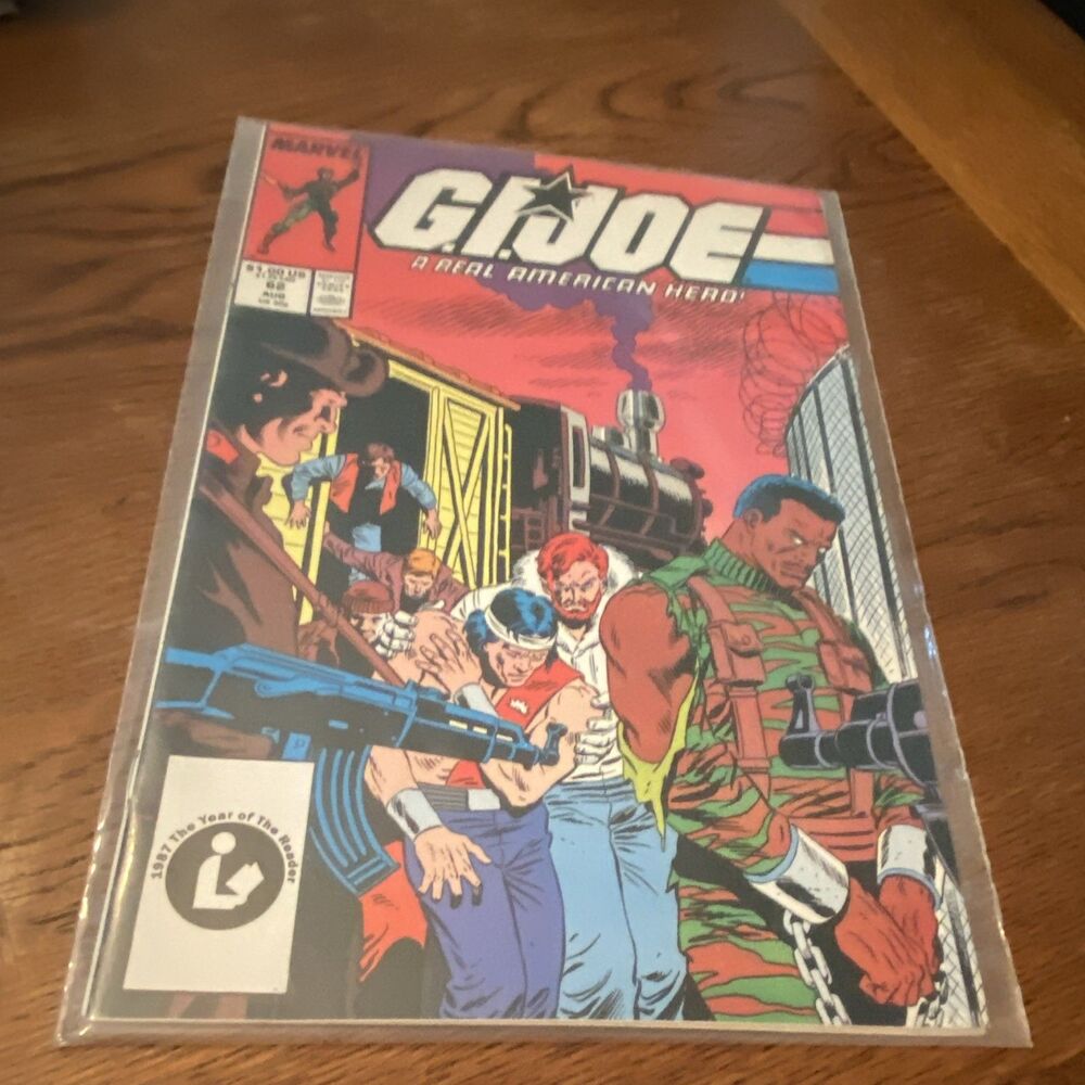 G.I. JOE MARVEL COMIC BOOK #62 VERYGOOD 1987 VINTAGE COLLECTOR PLASTIC PROTECTOR